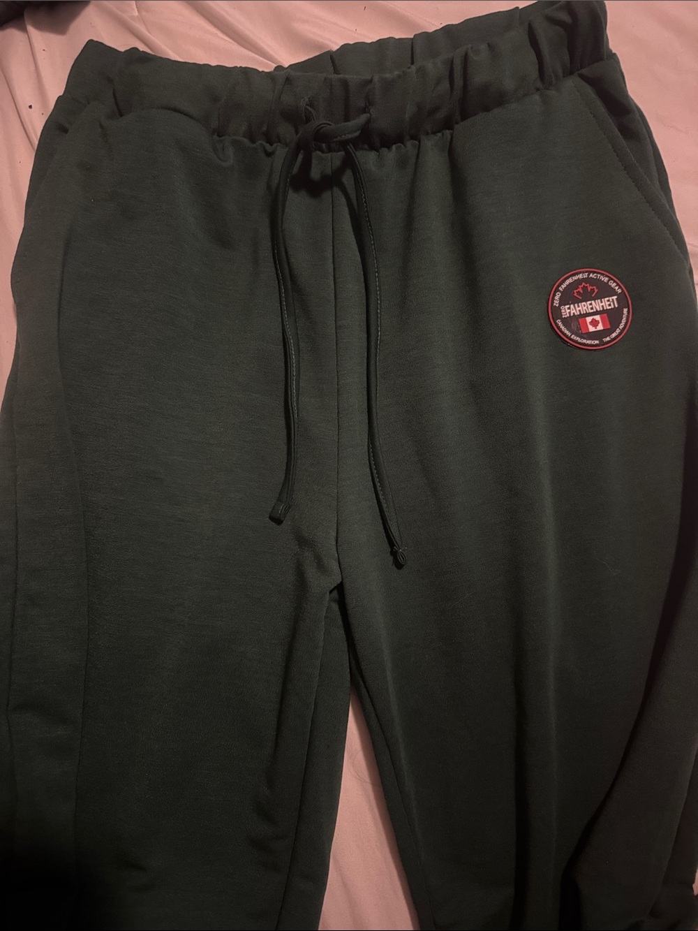 Fahrenheit Men’s Dark Green Drawstring Jogger Pants